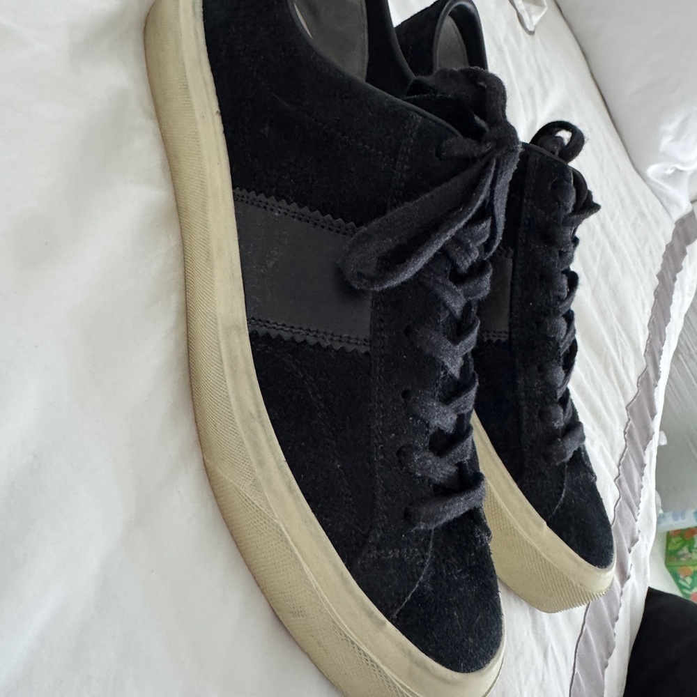 Tom Ford Black and Cream Men's Sneakers